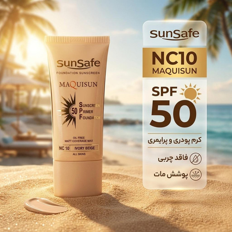 کرم ضدآفتاب رنگی سانسیف مدل NC10 مقدار 40 گرم
