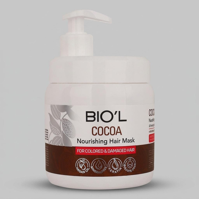 ماسک تقویت کننده مو بیول مدل Cocoa مناسب برای موهای آسیب دیده و رنگ شده حجم 500 میلی لیتر