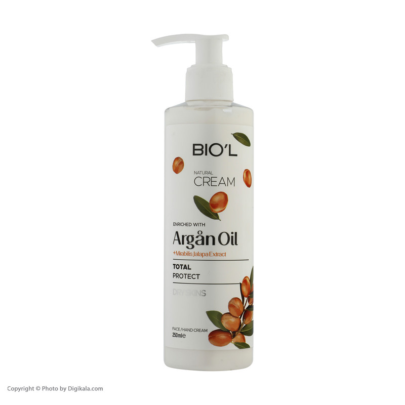 کرم مرطوب کننده بیول مدل ARGAN OIL حجم 250 میلی لیتر