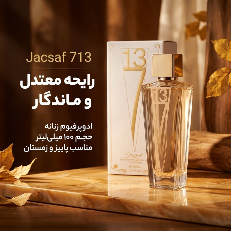 ادوپرفیوم زنانه ژک ساف مدل 713 با رایحه معتدل حجم 100 میلیلیتر
