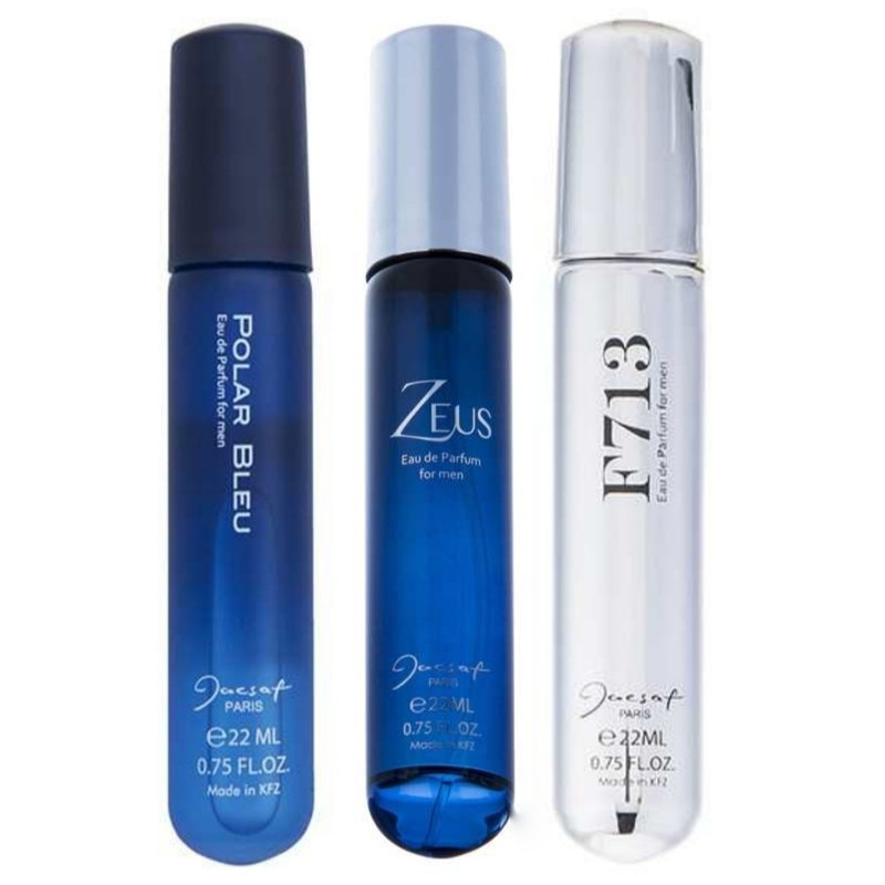 عطر جیبی مردانه ژک ساف مدل zfp حجم 22 میلی لیتر مجموعه 3 عددی