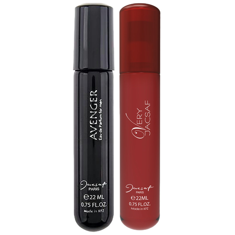 عطر جیبی مردانه ژک ساف مدل Avenger حجم 22 میلی لیتر به همراه عطر جیبی مردانه مدل Very حجم 22 میلی لیتر