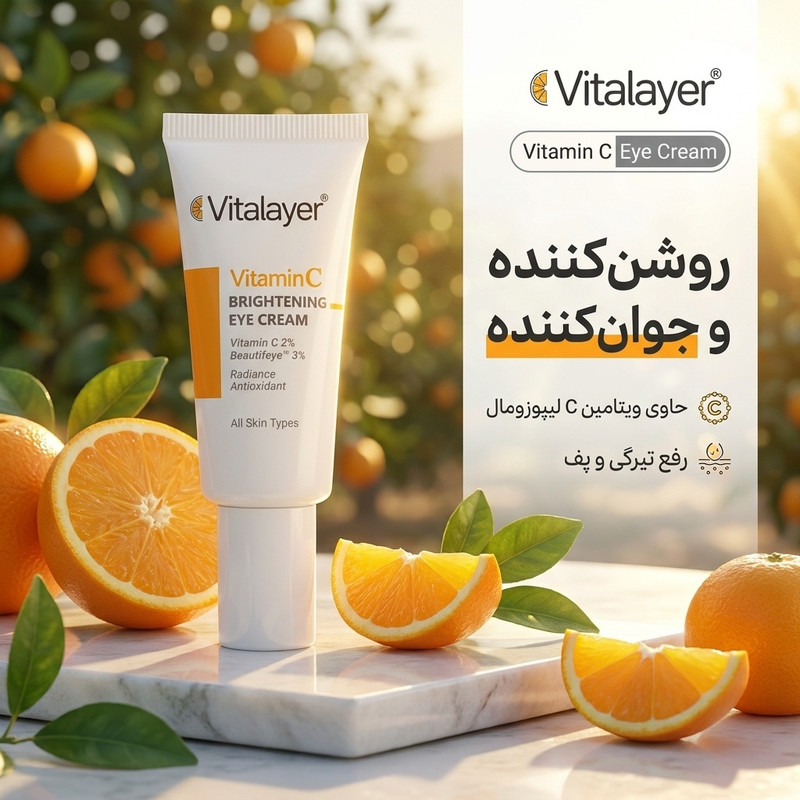 کرم دور چشم ویتالیر مدل Vitamin C حجم 20 میلی لیتر