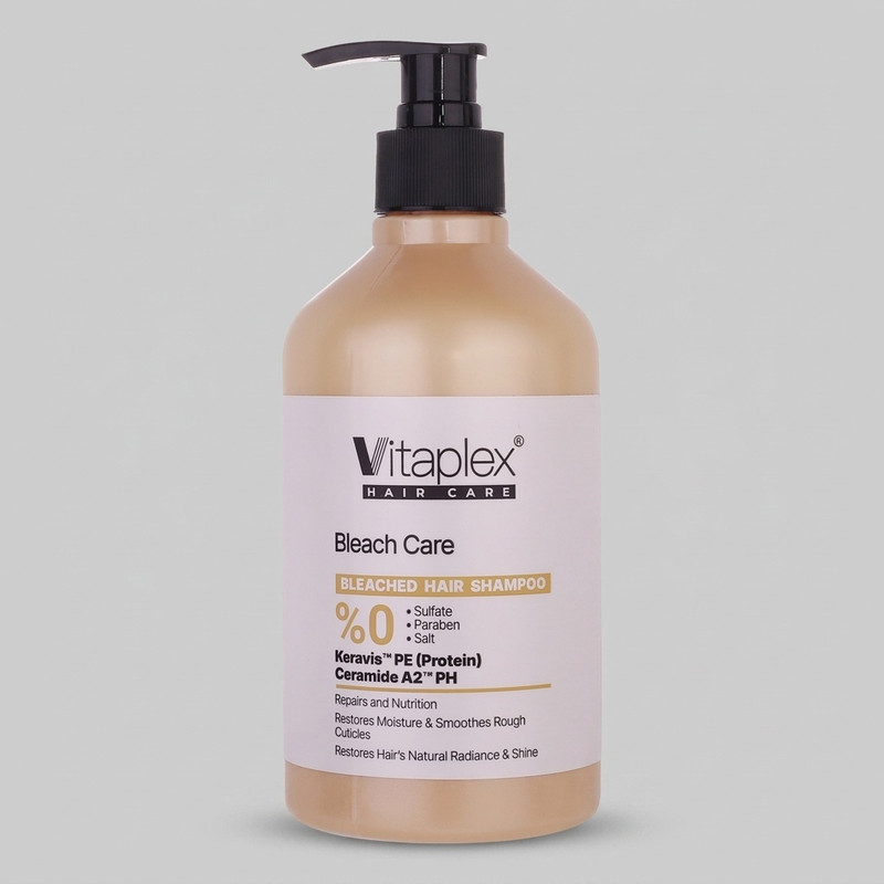 شامپو مو ویتاپلکس مدل Bleach Care 03 تقویتکننده و ترمیمکننده موهای آسیبدیده، رنگ شده و وزدار حجم 500 میلیلیتر