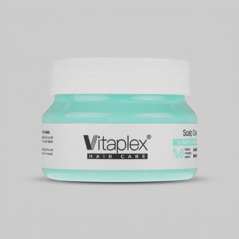ماسک اسکراب مو ویتاپلکس مدل Scalp Care مناسب برای موهای چرب و دارای شوره وزن 295 گرم