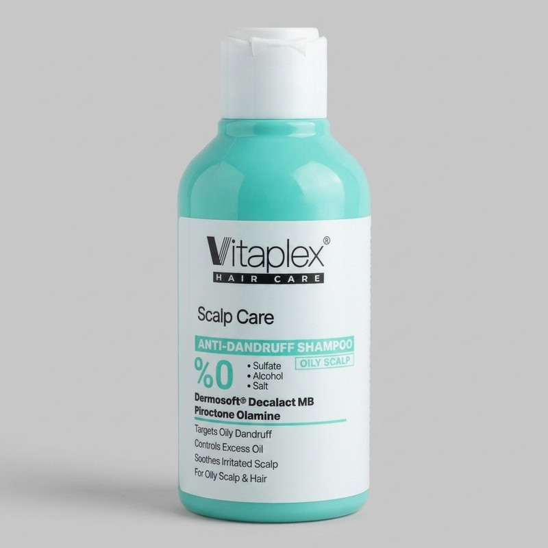 شامپو مو ویتاپلکس مدل Scalp Care ضد شوره، کنترل چربی و ضد خارش مناسب موهای چرب حجم 250 میلی‌لیتر
