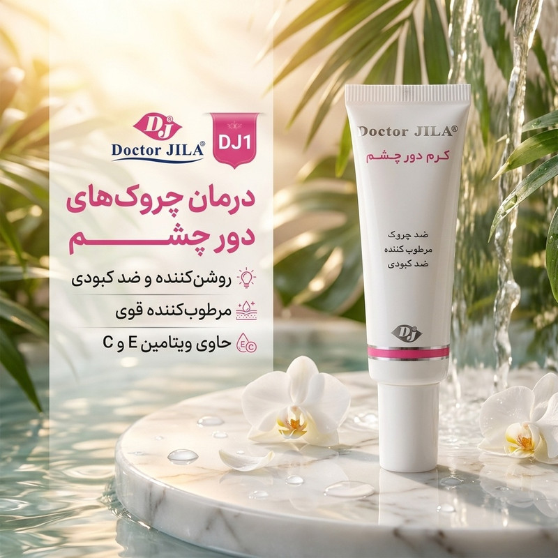 کرم دور چشم دکتر ژیلا مدل DJ1 حجم 25 میلی لیتر
