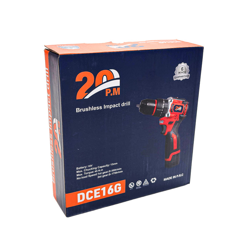 دریل پیچ گوشتی شارژی براشلس 16.8 ولت بیست مدل DCE-16-G