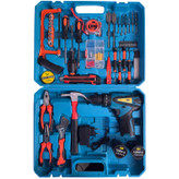 مجموعه 190 عددی دریل پیچ گوشتی چکشی شارژی 10 میلی متری 128 ولت جاب مدل JB-128 POWER Jab