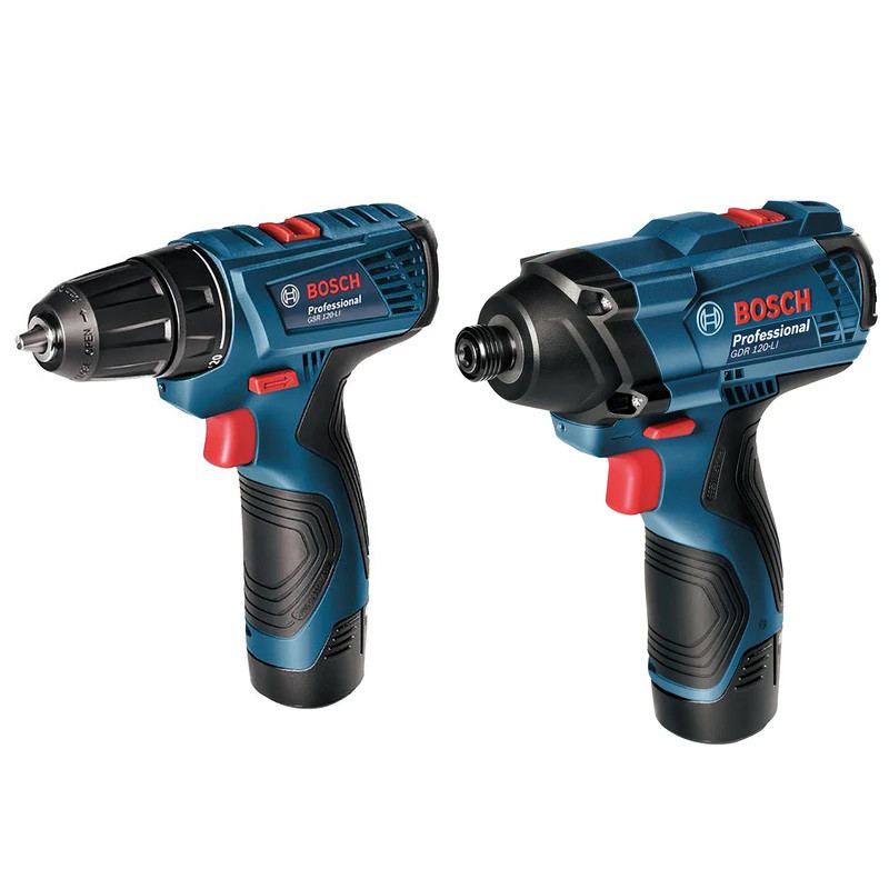 دریل پیچ گوشتی و بکس شارژی بوش مدل حرفه ای GDR 120 Li + GSR 120 Li Professional