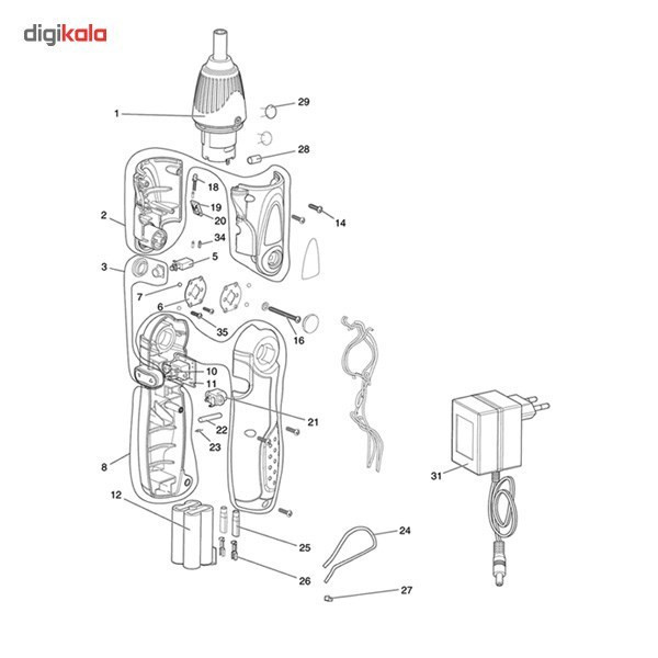 پیچ گوشتی شارژی ماکیتا مدل 6723DW