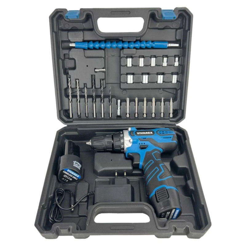 پیچگوشتی شارژی ویوارکس 12ولت مدل VR12V-2A بسته 28 عددی