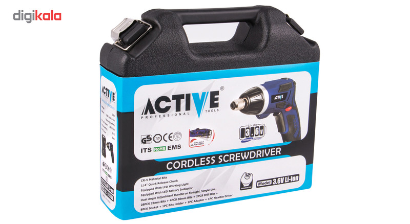 پیچ گوشتی شارژی تاشو 3.6 ولت اکتیو مدل AC2436B