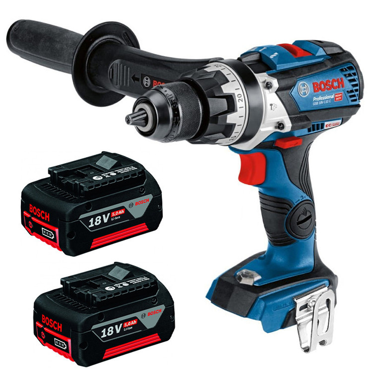 پیچ گوشتی شارژی چکشی 18 ولت بوش مدل هوشمند GSB 18 V -110 C Brushless Motor (5Ah)