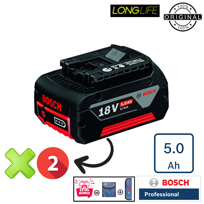 پیچ گوشتی شارژی چکشی 18 ولت بوش مدل هوشمند GSB 18 V -110 C Brushless Motor (5Ah)