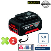 پیچ گوشتی شارژی چکشی 18 ولت بوش مدل GSB 18V-110 C Brushless Motor (5AH)