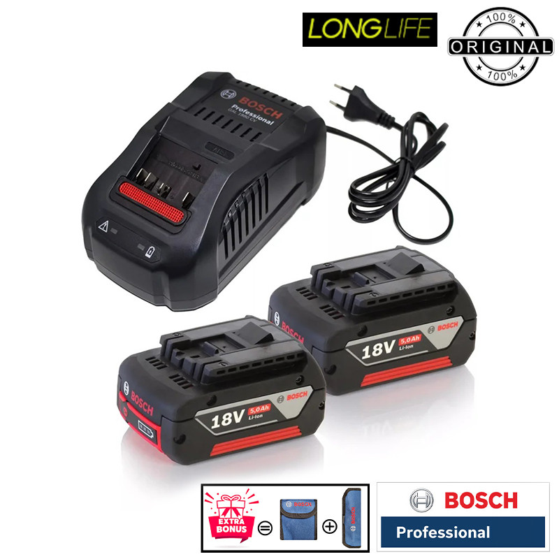 پیچ گوشتی شارژی چکشی 18 ولت بوش مدل GSB 18V-110 C Brushless Motor (5AH)