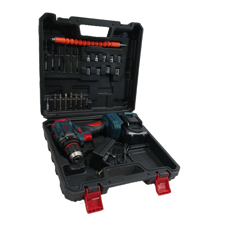 پیچ گوشتی شارژی باس مدل single-battery--brushless-88v مجموعه 28 عددی