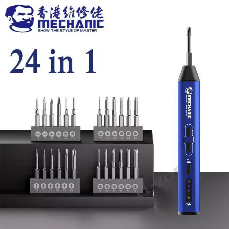 مجموعه 24 عددی پیچ گوشتی شارژی 3/7 ولت مکانیک مدل MECHANIC ES240