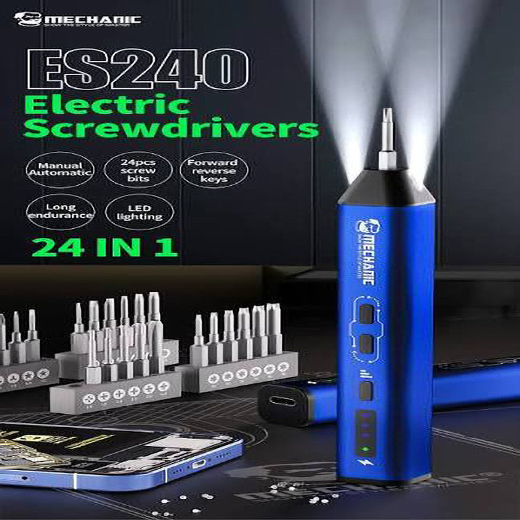 مجموعه 24 عددی پیچ گوشتی شارژی 3/7 ولت مکانیک مدل MECHANIC ES240