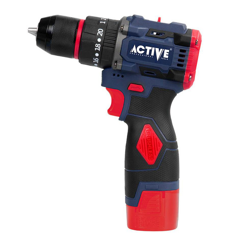 دریل پیچ گوشتی چکشی شارژی براشلس 16.8 ولت اکتیو مدل AC-3117BL