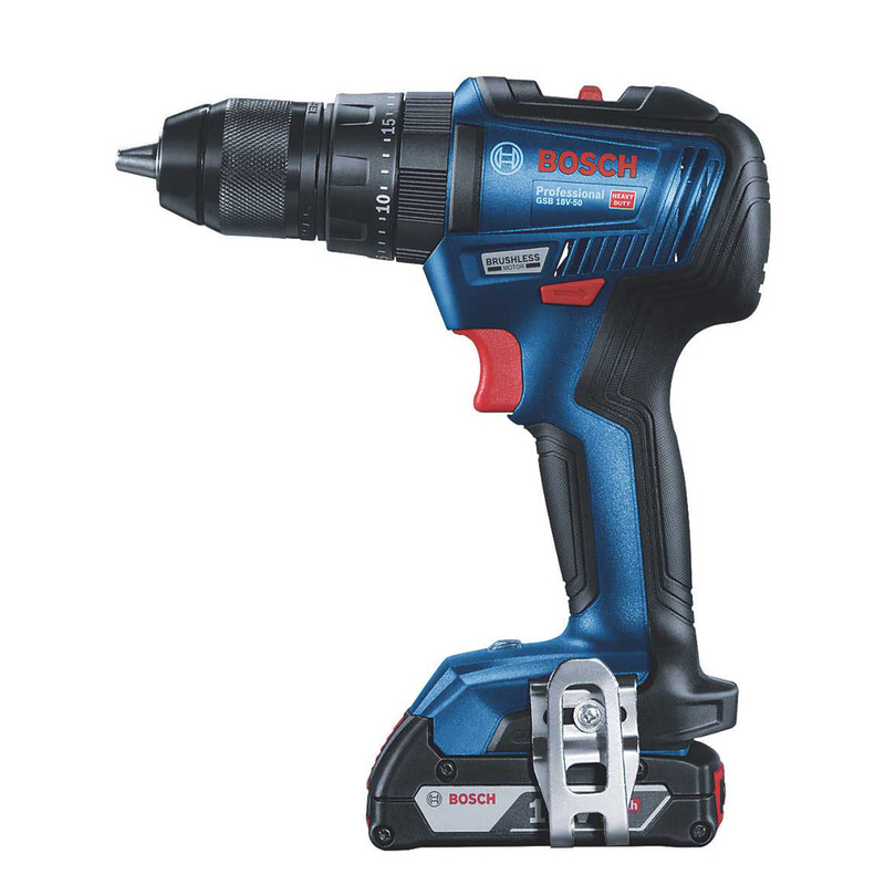 پیچ گوشتی شارژی چکشی بوش مدل هوشمند بدون ذغال کد 18V-50