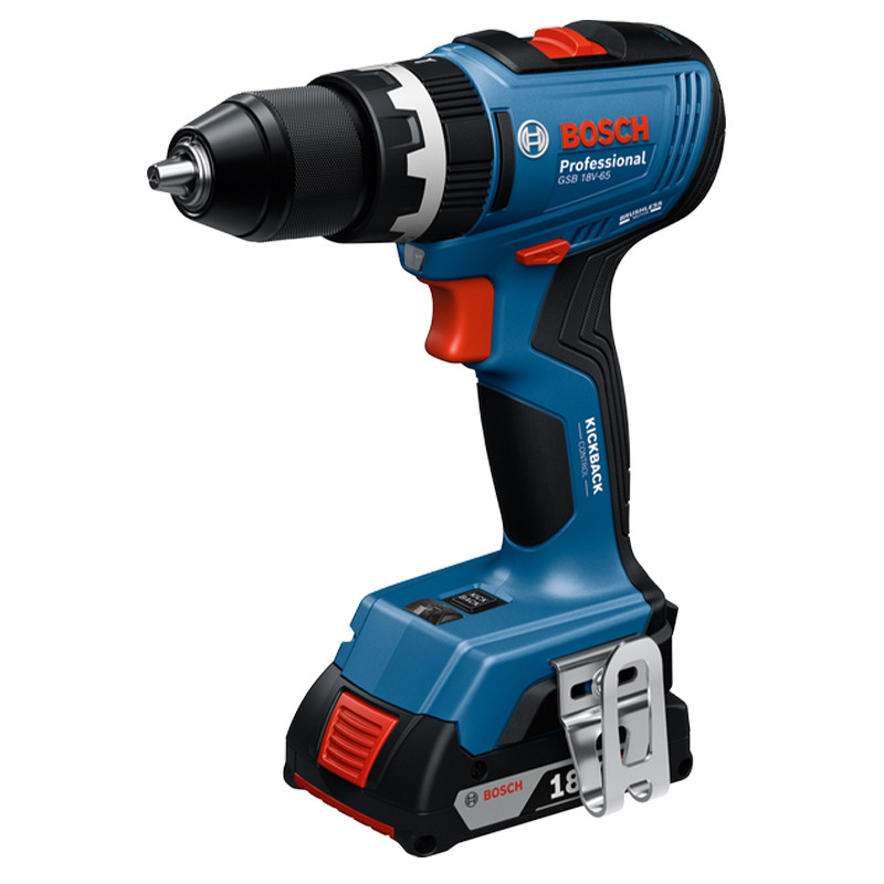 پیچ گوشتی شارژی چکشی 18 ولت بوش مدل فوق هوشمند کد GSB 18V-65 Brushless Motor