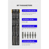 پیچ گوشتی شارژی 3.7 ولت مدل UF-882075 بسته 35 عددی