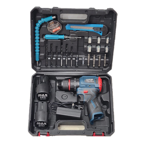 دریل پیچ گوشتی شارژی براشلس رویال مکس مدل BR24V مجموعه 30 عددی