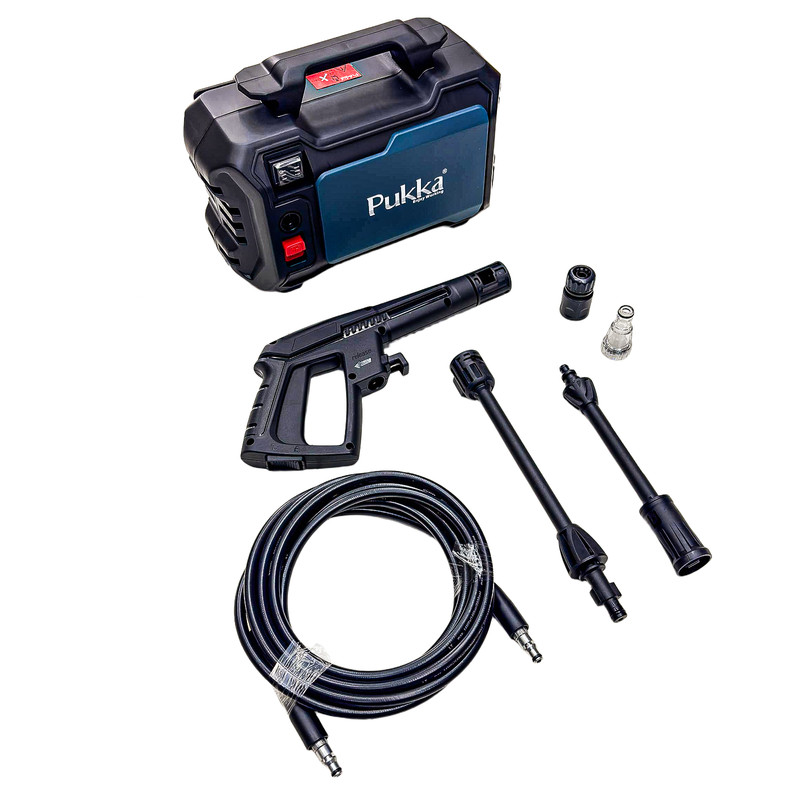کارواش برقی ۱۱۰ بار ۱۴۰۰ وات پوکا با موتور ذغالی پوکا مدل PW-8201 با حداکثر دبی آب ۵.۵ لیتر بر دقیقه