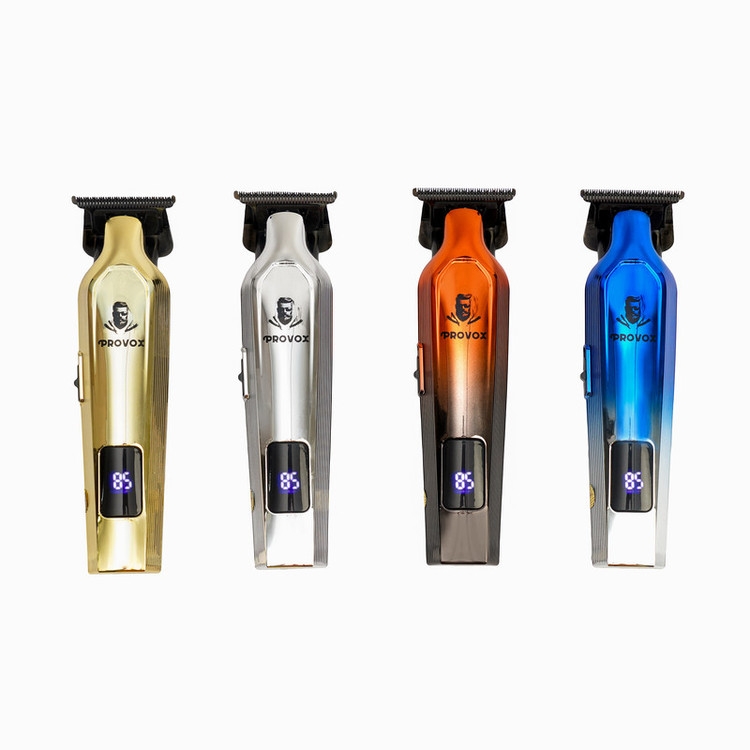 ماشین اصلاح موی صورت شارژی پرو وکس مدل VX-6100 با تیغه استیل ضد زنگ، قابلیت تنظیم سرعت، نمایشگر میزان شارژ، طراحی ارگونومیک، باتری قابل شارژ، پورت تایپ سی، همراه با سری یدک، روغن، برس تمیزکننده و شانه