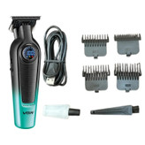 ماشین اصلاح موی سر و صورت شارژی وی جی ار مدل V-996 با تیغه سرامیک و تیتانیوم پیشرفته، باتری لیتیوم یون 2000 میلیآمپر، سرعت موتور 7000 دور در دقیقه، طراحی ارگونومیک، قابلیت اصلاح خشک و مرطوب، نمایشگر وضعیت باتری و اصلاح با شماره صفر