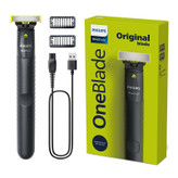 ماشین اصلاح موی صورت فیلیپس مدل QP1424.10 شارژی با تکنولوژی OneBlade، ضدآب، قابل استفاده خشک و مرطوب، تیغه استیل ضد زنگ، اصلاح صفر زن، دارای دو شانه 1 و 3 میلیمتری، شارژ USB با 30 دقیقه استفاده مداوم