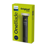 ماشین اصلاح موی صورت فیلیپس مدل QP1424.10 شارژی با تکنولوژی OneBlade، ضدآب، قابل استفاده خشک و مرطوب، تیغه استیل ضد زنگ، اصلاح صفر زن، دارای دو شانه 1 و 3 میلیمتری، شارژ USB با 30 دقیقه استفاده مداوم