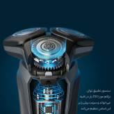 ماشین اصلاح موی صورت فیلیپس مدل SHAVER 5000 Series با تیغههای کربن استیل، سنسور هوشمند، سرهای انعطافپذیر 360 درجه، ضد آب، قابلیت اصلاح با شماره صفر، شارژ سریع و منبع انرژی کابل USB