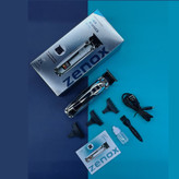 ماشین اصلاح موی صورت زیناکس مدل ZX-126 با تیغه کربن استیل، شارژی با کابل USB، اصلاح صفر زن و خط زن، استفاده خشک و مرطوب، نمایشگر میزان شارژ، قابلیت شارژ سریع و مدت کارکرد 280 دقیقه