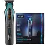 ماشین اصلاح موی سر و صورت وی جی ار مدل V-997 با موتور 11000 دور در دقیقه، باتری لیتیوم یونی 2500 میلیآمپر ساعت، تیغه سرامیک ضد التهاب، قابلیت تنظیم سرعت و نمایشگر میزان شارژ