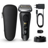 ماشین اصلاح موی صورت شارژی براون مدل 9 pro+ با تیغه استیل پیشرفته، ضد آب، قابلیت اصلاح خشک و مرطوب، باتری لیتیوم یونی با 60 دقیقه کارکرد، تیغه ProLift، فناوری AutoSense و اصلاح صفر میلیمتری