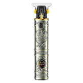 ماشین اصلاح موی صورت وی جی ار مدل V-097 با تیغه استیل ضد زنگ، موتور 6500 دور در دقیقه، قابلیت تنظیم سرعت، عملکرد توربو، نمایش وضعیت باتری و سه عدد شانه در سایزهای 1، 2 و 3 میلیمتر