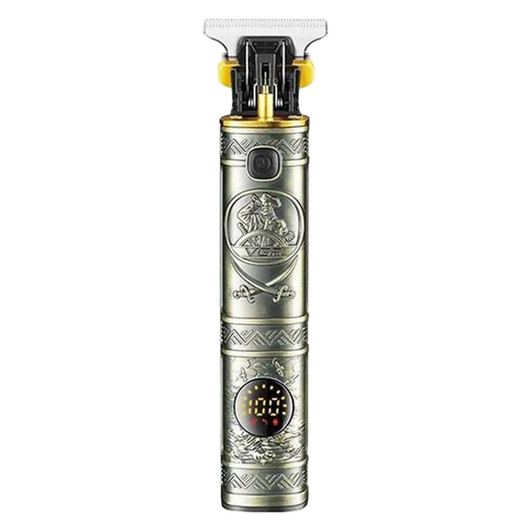 ماشین اصلاح موی صورت وی جی ار مدل V-097 با تیغه استیل ضد زنگ، موتور 6500 دور در دقیقه، قابلیت تنظیم سرعت، عملکرد توربو، نمایش وضعیت باتری و سه عدد شانه در سایزهای 1، 2 و 3 میلیمتر