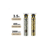 ماشین اصلاح موی صورت وی جی ار مدل V-097 با تیغه استیل ضد زنگ، موتور 6500 دور در دقیقه، قابلیت تنظیم سرعت، عملکرد توربو، نمایش وضعیت باتری و سه عدد شانه در سایزهای 1، 2 و 3 میلیمتر