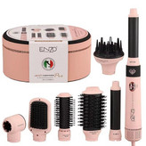 سشوار برس دار حالت دهنده انزو پروفیشینال مدل EN-4133 PRO با توان 1500 وات، موتور DC، تنظیمات دما سه حالته، تنظیم سرعت دو سرعته، فرکنندگی، صافکنندگی، خشککنندگی قوی، حجمدهندگی، همراه با سری شانهدار