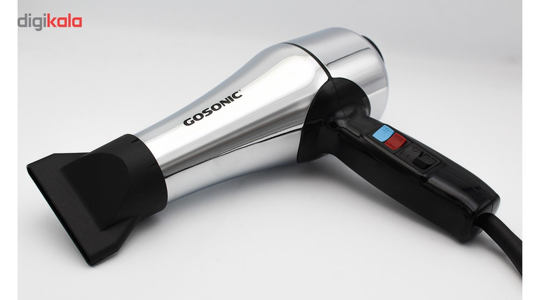 سشوار حرفهای 1800 وات گوسونیک مدل GHD-229، موتور AC، وزن 892 گرم، دارای سری متمرکزکننده پهن با ویژگی حجمدهندگی، با قابلیت فناوری تولید یون، باد سرد