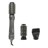 سشوار برسدار چرخشی 240 وات پرنسلی مدل PR312AT، موتور DC، وزن 1430 گرم، دارای سری شانهدار، سری برسدار گرد پهن، سری چرخشی، کیف نگهدارنده، سری دندانهدار با ویژگی فرکنندگی، صافکنندگی، حجمدهندگی