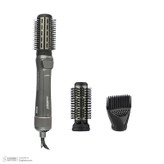 سشوار برسدار چرخشی 240 وات پرنسلی مدل PR312AT، موتور DC، وزن 1430 گرم، دارای سری شانهدار، سری برسدار گرد پهن، سری چرخشی، کیف نگهدارنده، سری دندانهدار با ویژگی فرکنندگی، صافکنندگی، حجمدهندگی