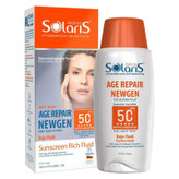 لوسیون ضد آفتاب بیرنگ آردن سولاریس، SPF 50، مدل Age Repair Newgen، مناسب انواع پوست با حجم 100 میلی لیتر، ضد آب و محافظتکننده در برابر اشعههای PA++++ ،UVA ،UVB، ضد پیری، دارای فرمولاسیون کلاژن، با ماندگاری ۲ ساعته