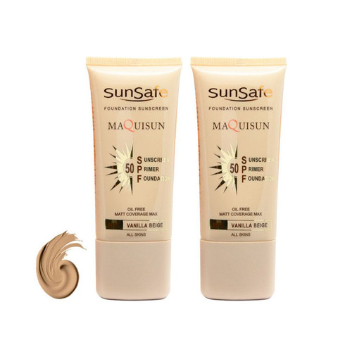 کرم ضد آفتاب رنگی سان سیف SPF 50 مدل N15 مناسب انواع پوست حجم 40 میلی لیتر بسته دو عددی