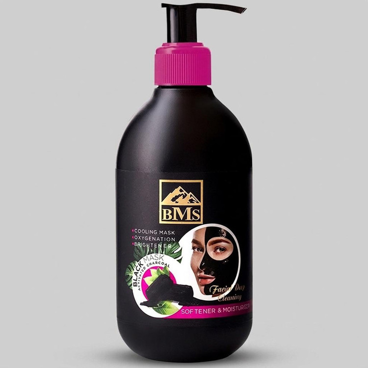 ماسک صورت و بدن زغال اکتیو بی ام اس مدل 7 در 1 حجم 300 میلیلیتر با خواص لایهبردار، ضد جوش، کوچککننده منافذ، آبرسان و روشنکننده پوست، حاوی عصاره درخت چای و نعنا، ضد التهاب و ضد باکتری، مناسب انواع پوست و استفاده آسان پیل آف