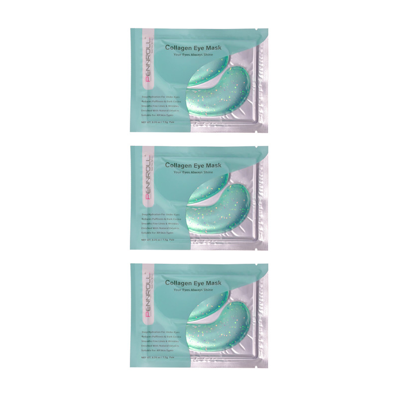 ماسک زیر چشم ژلی پنرول مدل PRD با کلاژن هیدرولیز شده، آبرسان عمقی، روشنکننده، ترمیمکننده و ضدچروک، مناسب انواع پوست، وزن 7.5 گرم، مجموعه 3 عددی