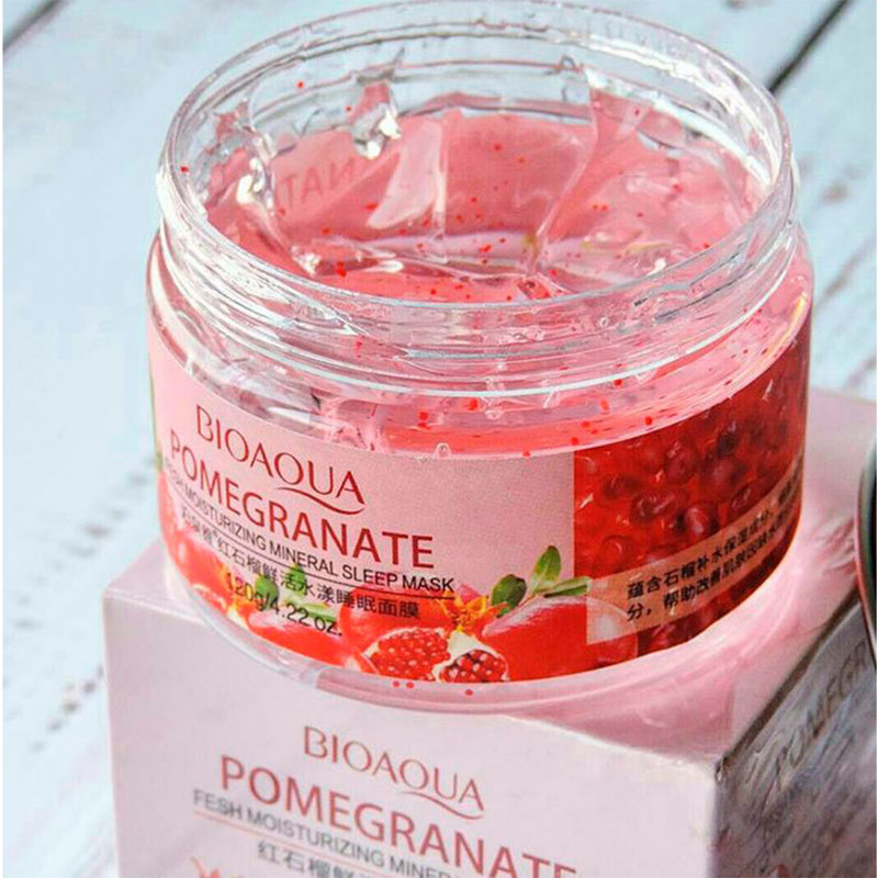 ماسک صورت شب بایو آکوا مدل pomegranate حجم 120 میلی لیتر